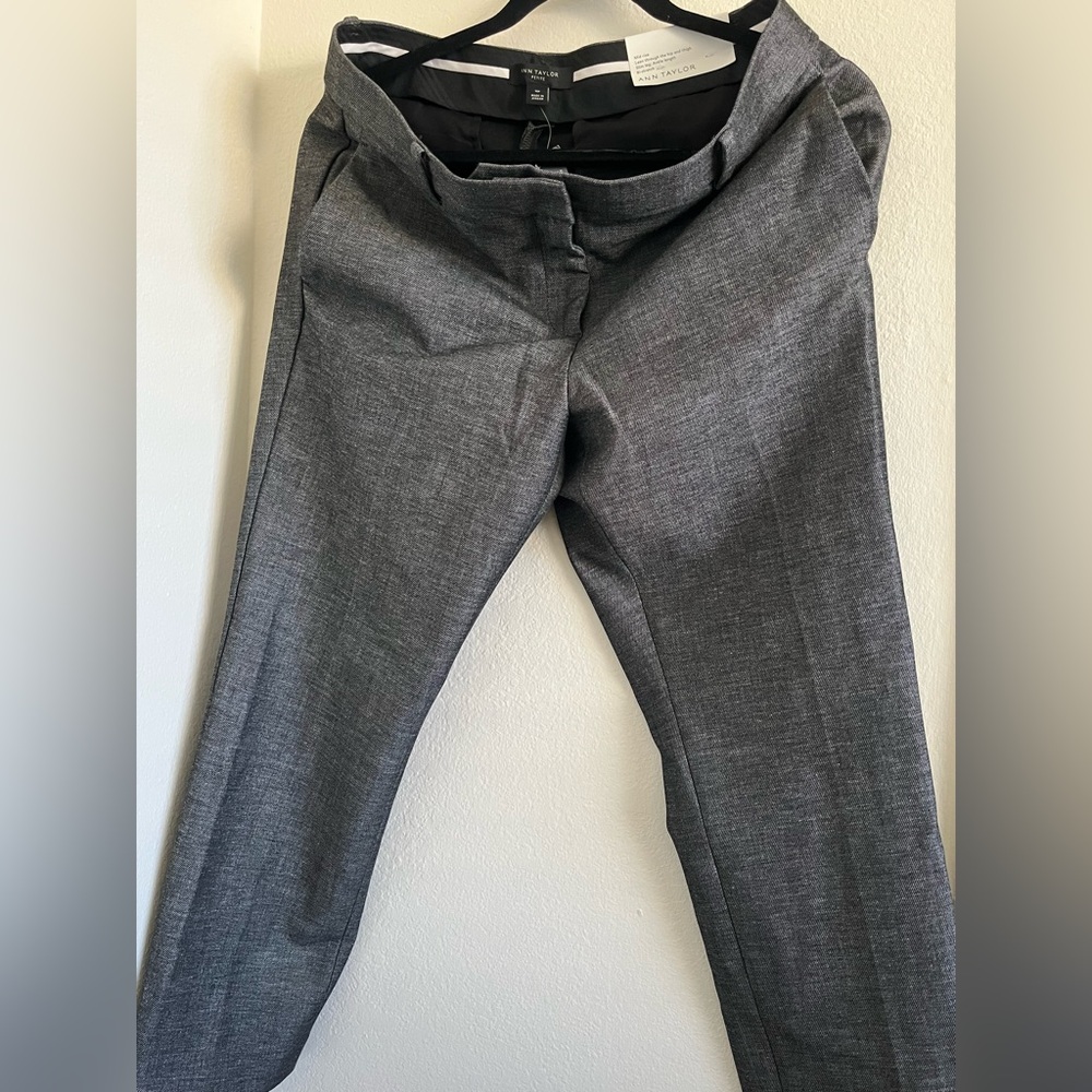 Ann Taylor Charcoal Ankle-Length Petite Pants